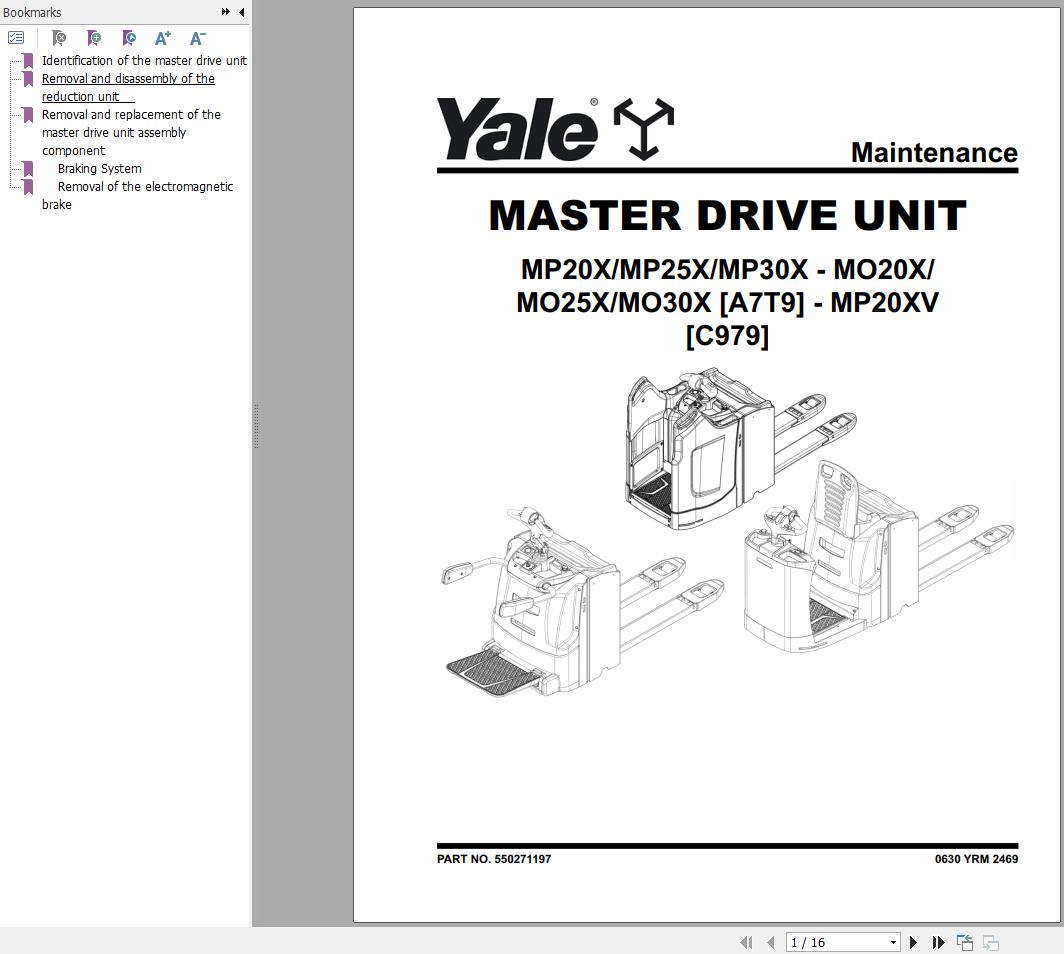 Yale Forklift MP20XV (C979) Service Manual 2024 (1)