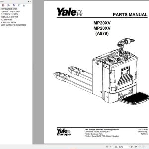 Yale Forklift MP20XV MP20XV (A979) Parts Manual (1)