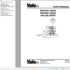 Yale Forklift MPE080F (B890) MPE060F (B896) Parts Manual (1)