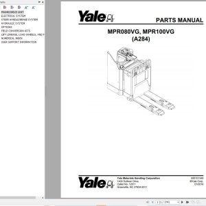 Yale Forklift MPR080VG MPR100VG (A284) Parts Manual (1)