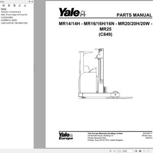 Yale Forklift MR14 to MR20W (C849) Parts Manual (1)