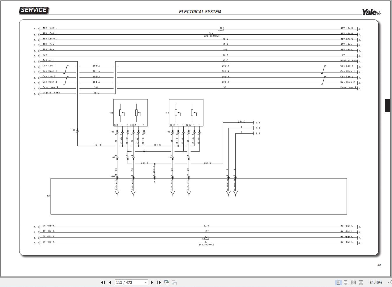 Yale Forklift MR14 to MR25 (A7R4) Service Manual 550271039 (2)