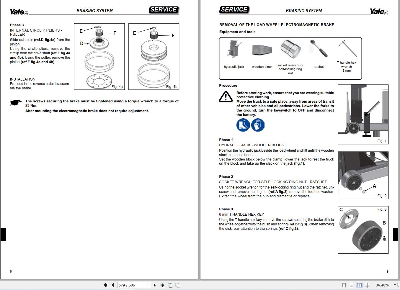 Yale Forklift MR14 to MR25 (A961) Service Manual 550273143 (3)
