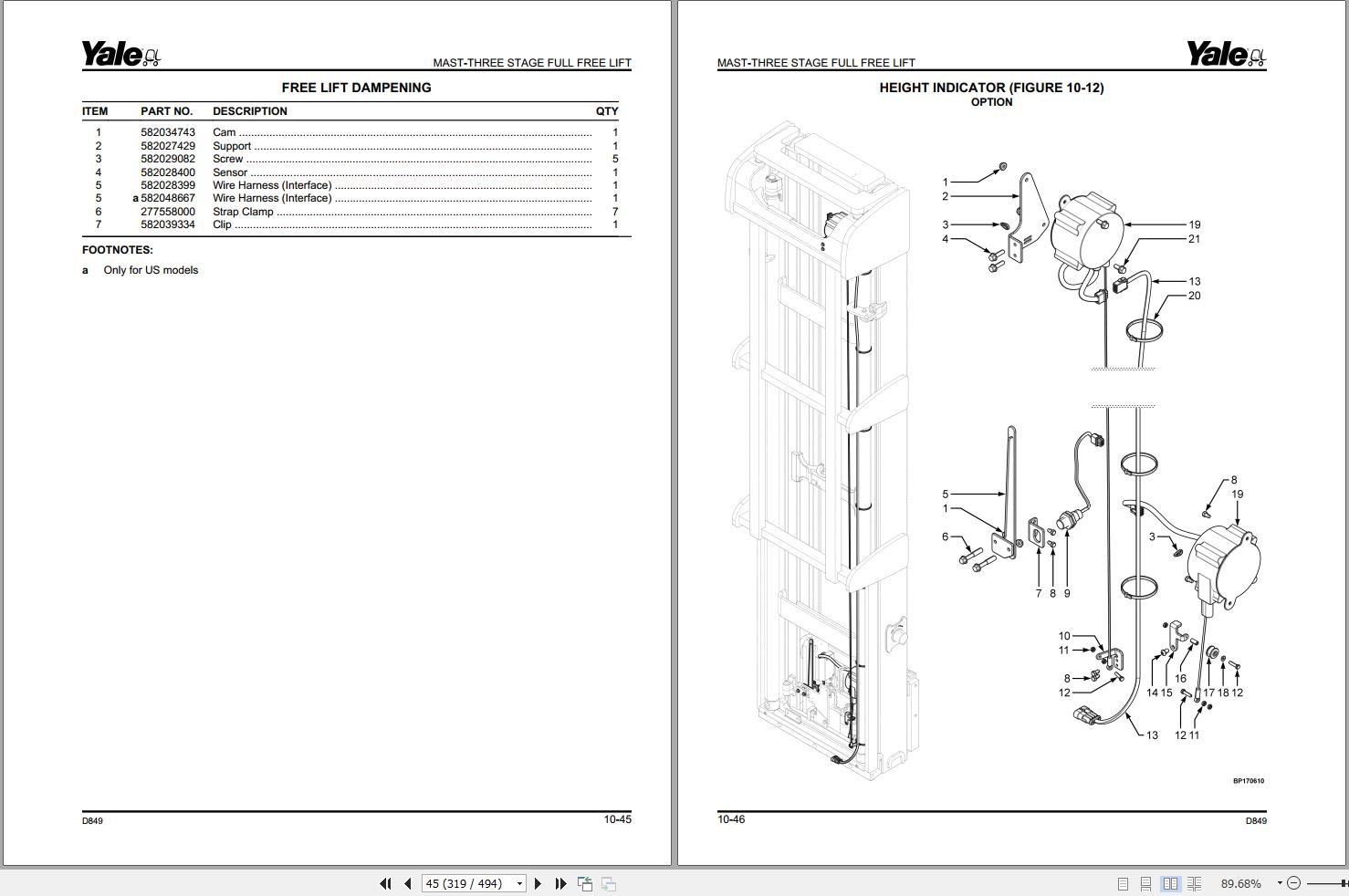 Yale Forklift MR14 to MR25 (D849) Parts Manual (2)