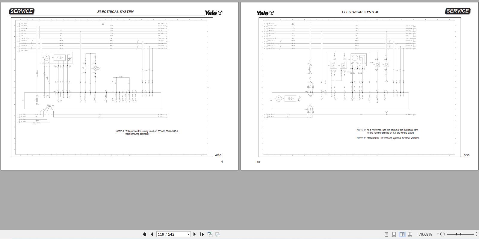 Yale Forklift MRO16 MRO20 (A984) Service Manual 550265987 (2)