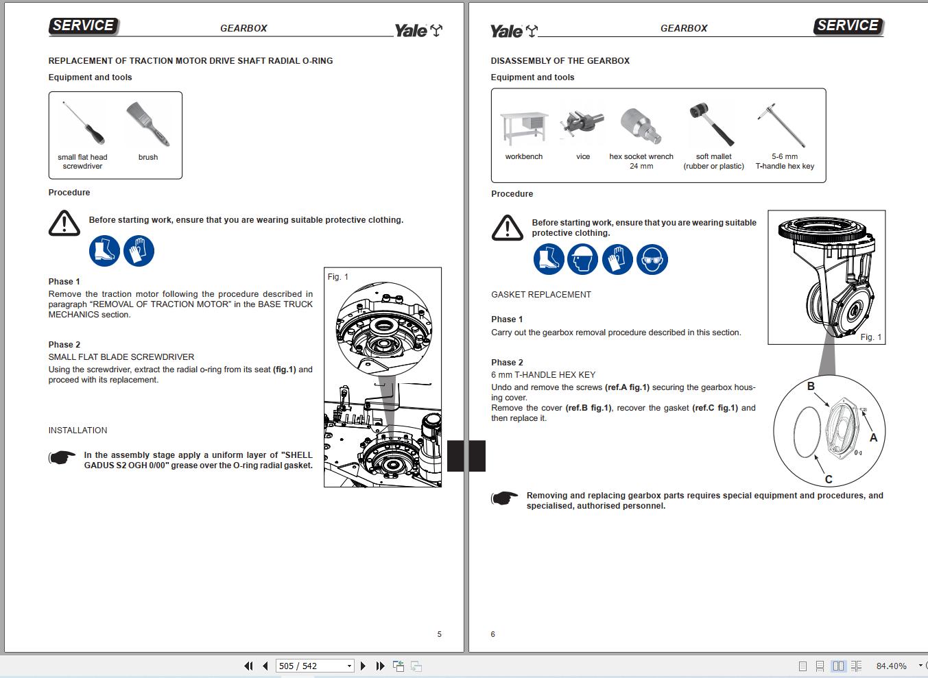Yale Forklift MRO16 MRO20 (A984) Service Manual 550265987 (4)