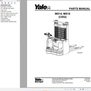 Yale Forklift MS14 MS16 (C852) Parts Manual (1)