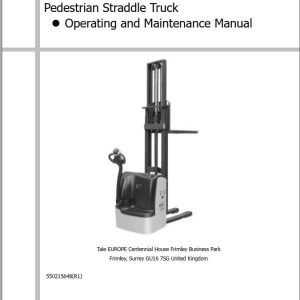 Yale Forklift MSL30WUX (A7R6) Operation Maintenance Manual 550215648 (1)
