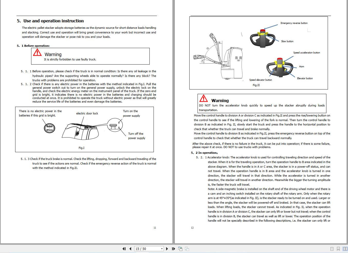Yale Forklift MSL30WUX (A7R6) Operation Maintenance Manual 550215648 (3)
