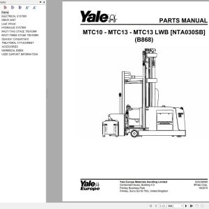 Yale Forklift MTC10 MTC13 MTC13LWB (B868) Parts Manual (1)