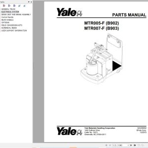 Yale Forklift MTR005 F (B902) MTR007 F (B903) Parts Manual (1)