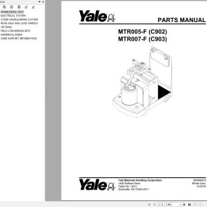 Yale Forklift MTR005 F (C902) MTR007 F (C903) Parts Manual (1)