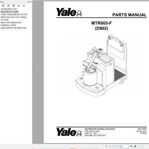 Yale Forklift MTR005 F (D902) Parts Manual (1)