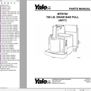 Yale Forklift MTR700 (A817) Parts Manual (1)