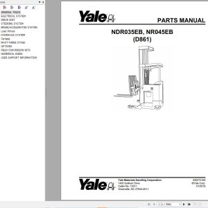 Yale Forklift NDR035EB NR045EB (D861) Parts Manual (1)
