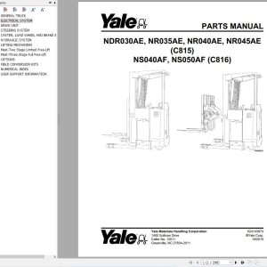 Yale NDR030AE NR035AE NR040AE NR045AE (C815) NS040AF NS050AF (C816) Parts Manual (1)