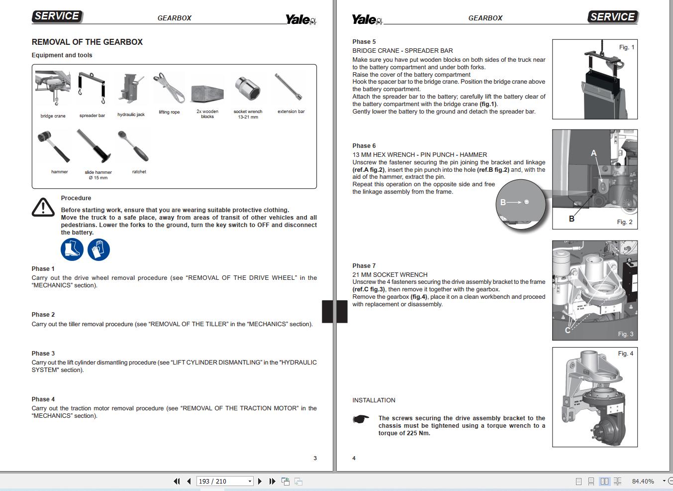 Yale Pallet Trucks MP16 MP18 MP20 MP22 (B428) Service Manual 550275580 (4)