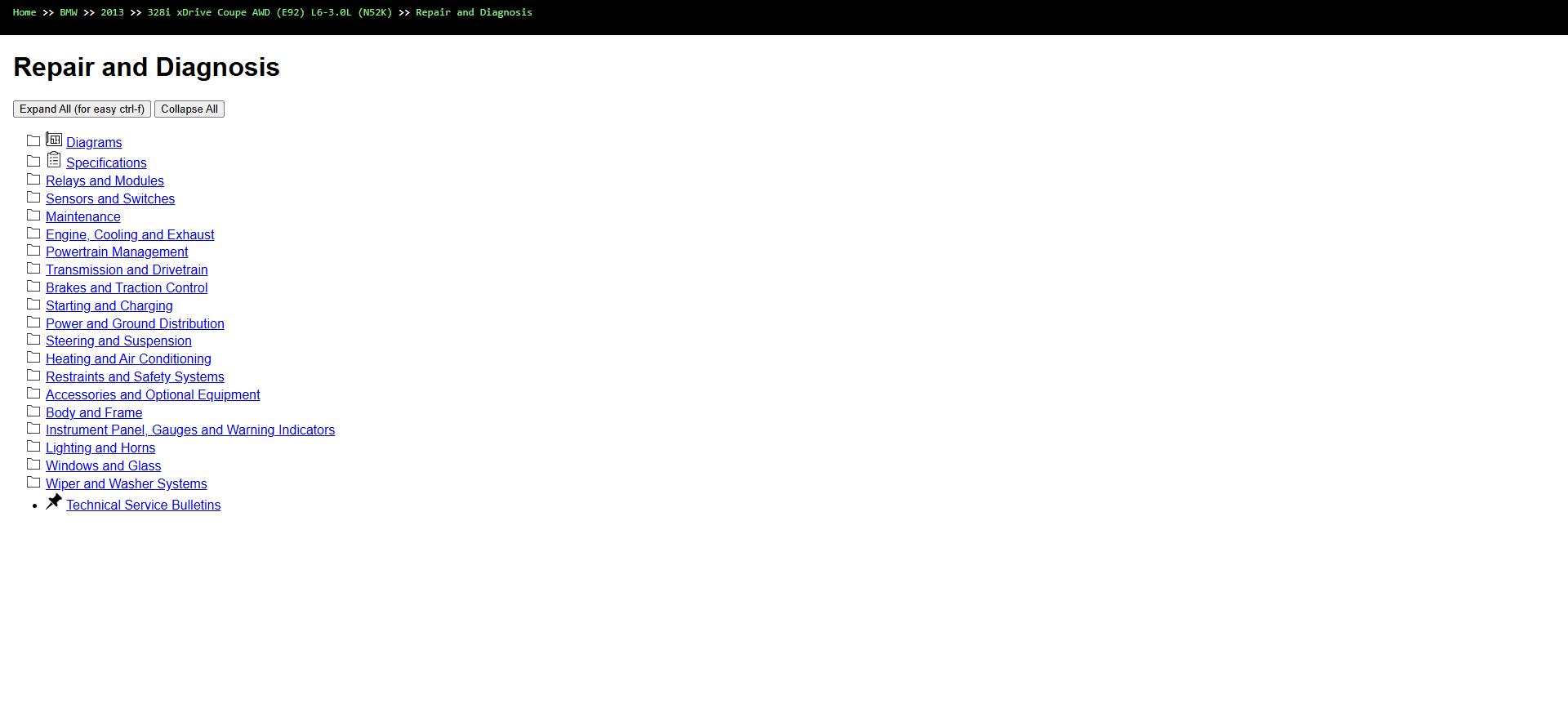 BMW 328i xDrive Coupe AWD E92 L6 3.0L N52K 2013 Parts Repair Diagnosis Manual 1