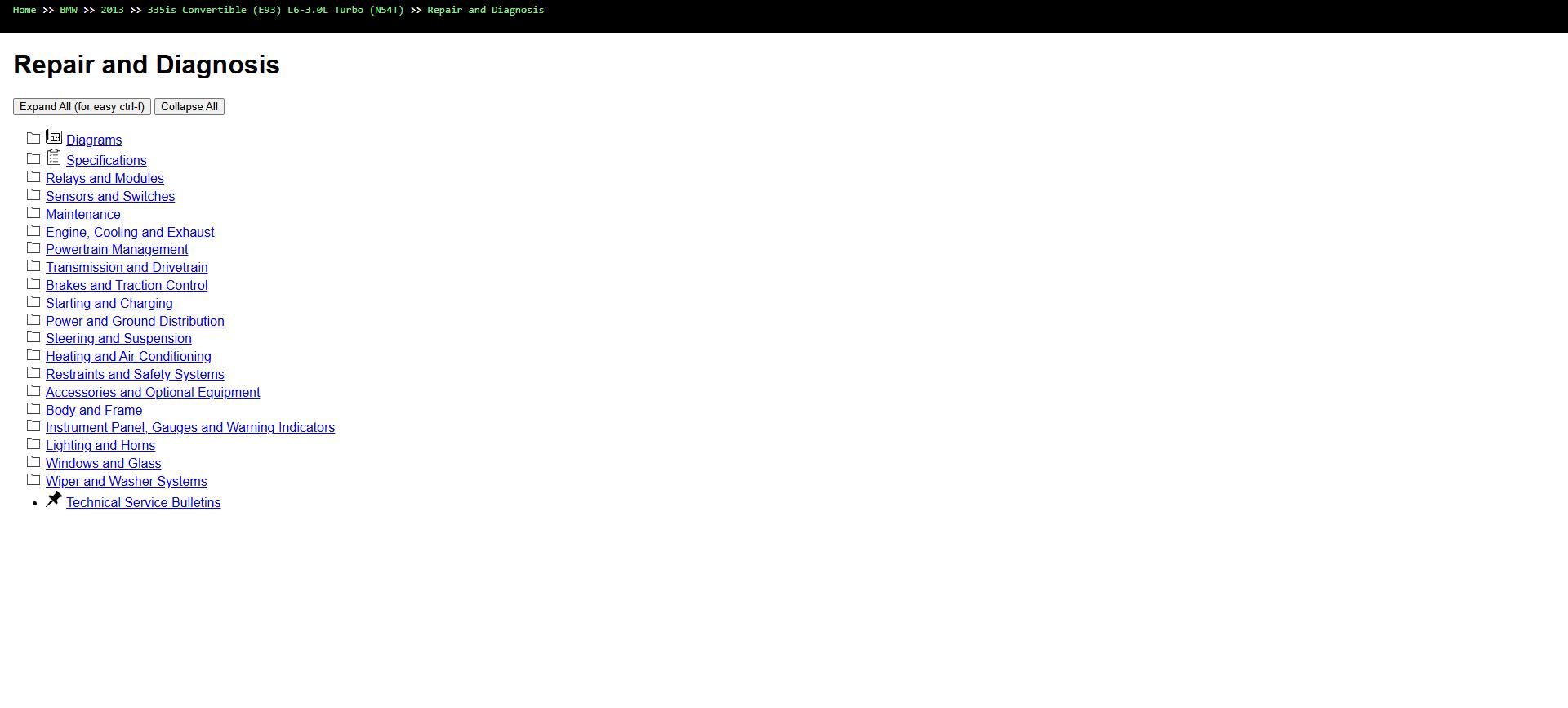 BMW 335is Convertible E93 L6 3.0L Turbo N54T 2013 Parts Repair Diagnosis Manual 1