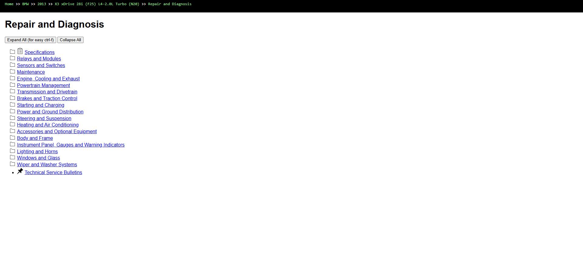 BMW X3 xDrive 28i F25 L4 2.0L Turbo N20 2013 Parts Repair Diagnosis Manual 1