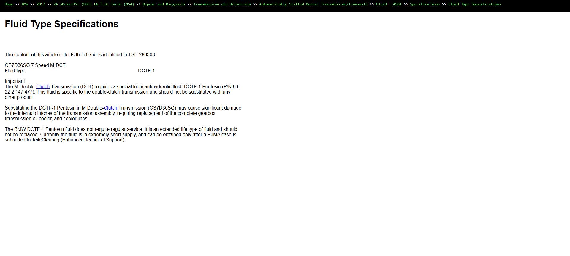 BMW Z4 sDrive35i E89 L6 3.0L Turbo N54 2013 Parts Repair Diagnosis Manual 2