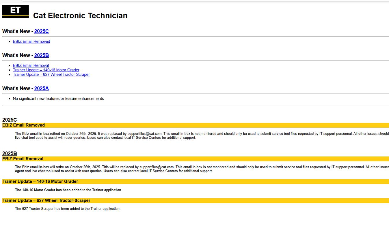 CAT Electronic Technician 2025C 1