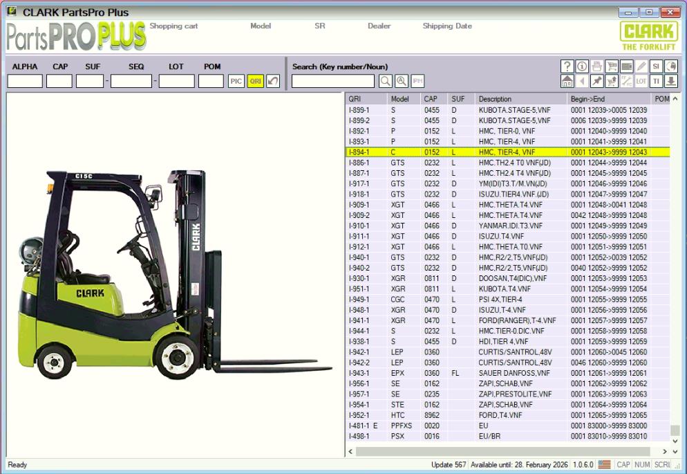 Clark ForkLift Parts Pro Plus EPC v567 11.2025 Spare Parts Catalog 2