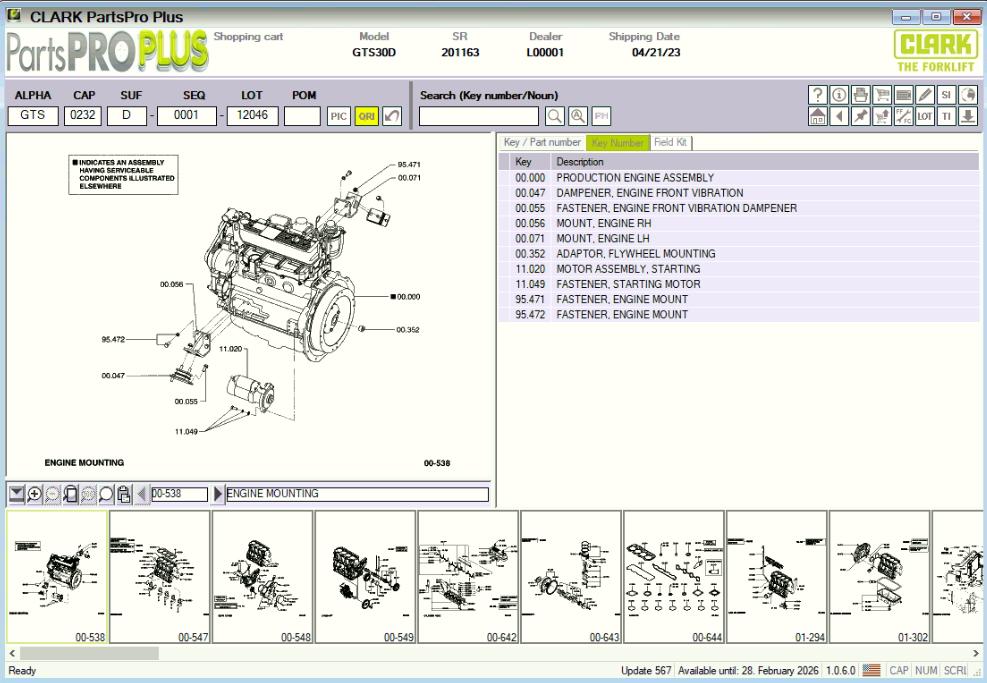 Clark ForkLift Parts Pro Plus EPC v567 11.2025 Spare Parts Catalog 4