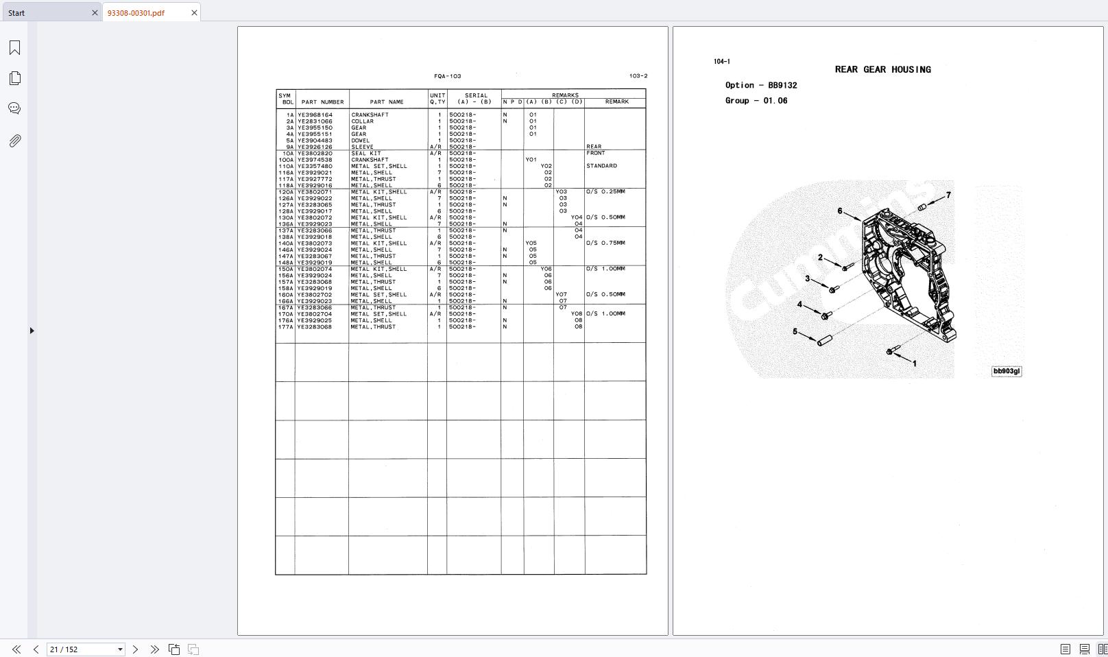 Cummins Engine QSB6.7 Parts Catalog 93308 00301 (2)