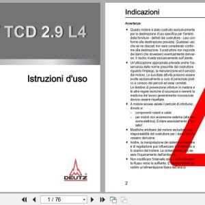 Deutz Engine D2.9L4 TD2.9L4 TCD2.9L4 Operation Manual 03124696it 2015 IT (1)