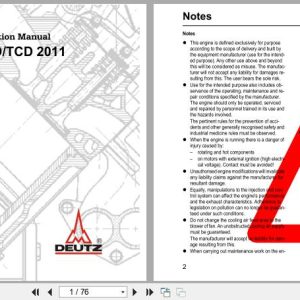 Deutz Engine D2011 TD2011 TCD2011 Series Operation Manual 03123547en 2008 (1)