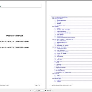 Deutz Fahr Tractor 5105 G ZKDCX10200TD10001 Operator Manual (1)
