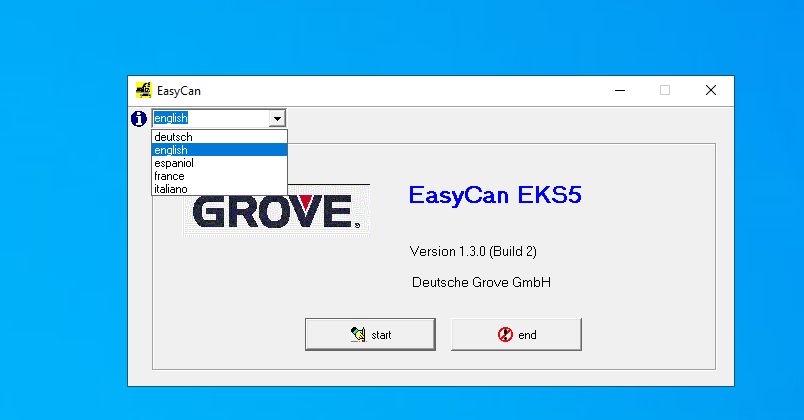 Grove Crane EasyCan EKS5 Version 1.03.0002 Diagnostic Program 1