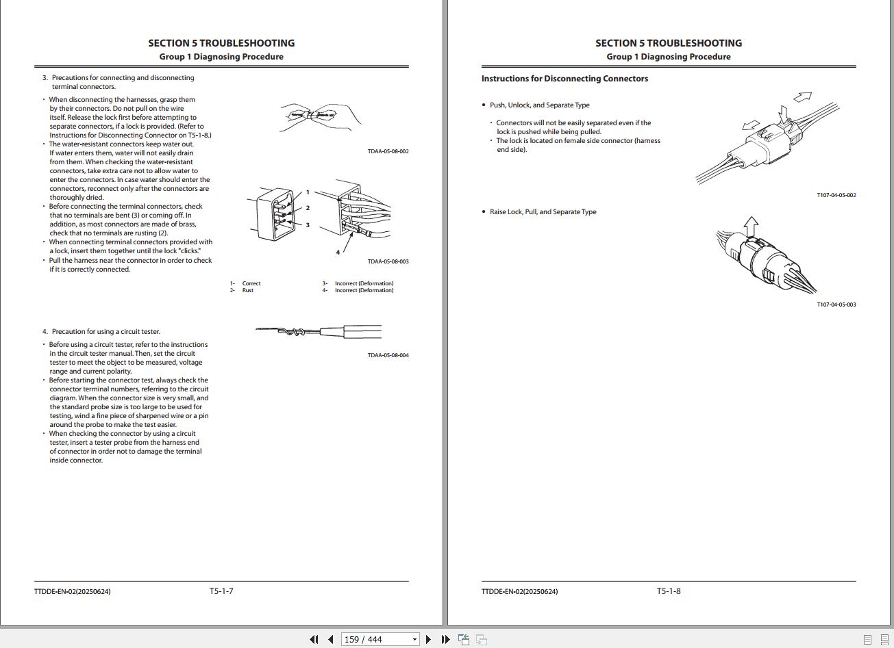 Hitachi Excavator ZX330 5G to ZX380 5G Diagram and Technical Manual 2