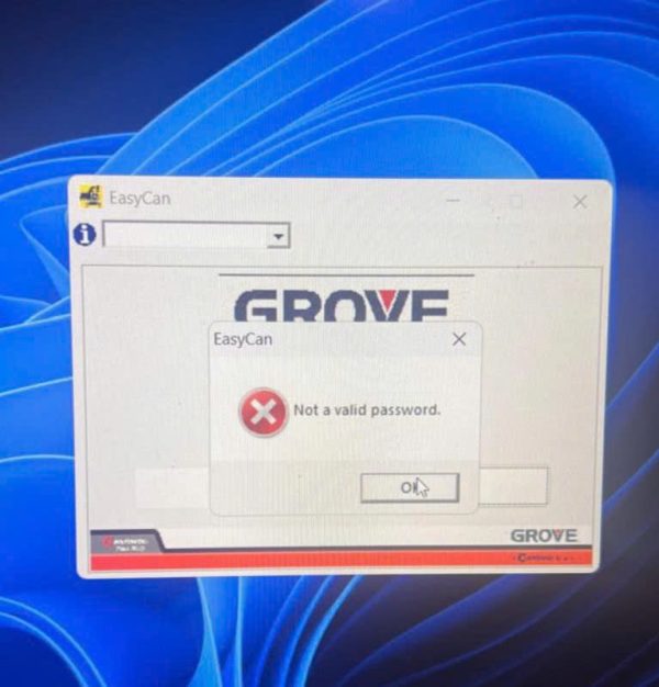 How to fix error Manitowoc Grove Crane EasyCan EKS5 Program 1