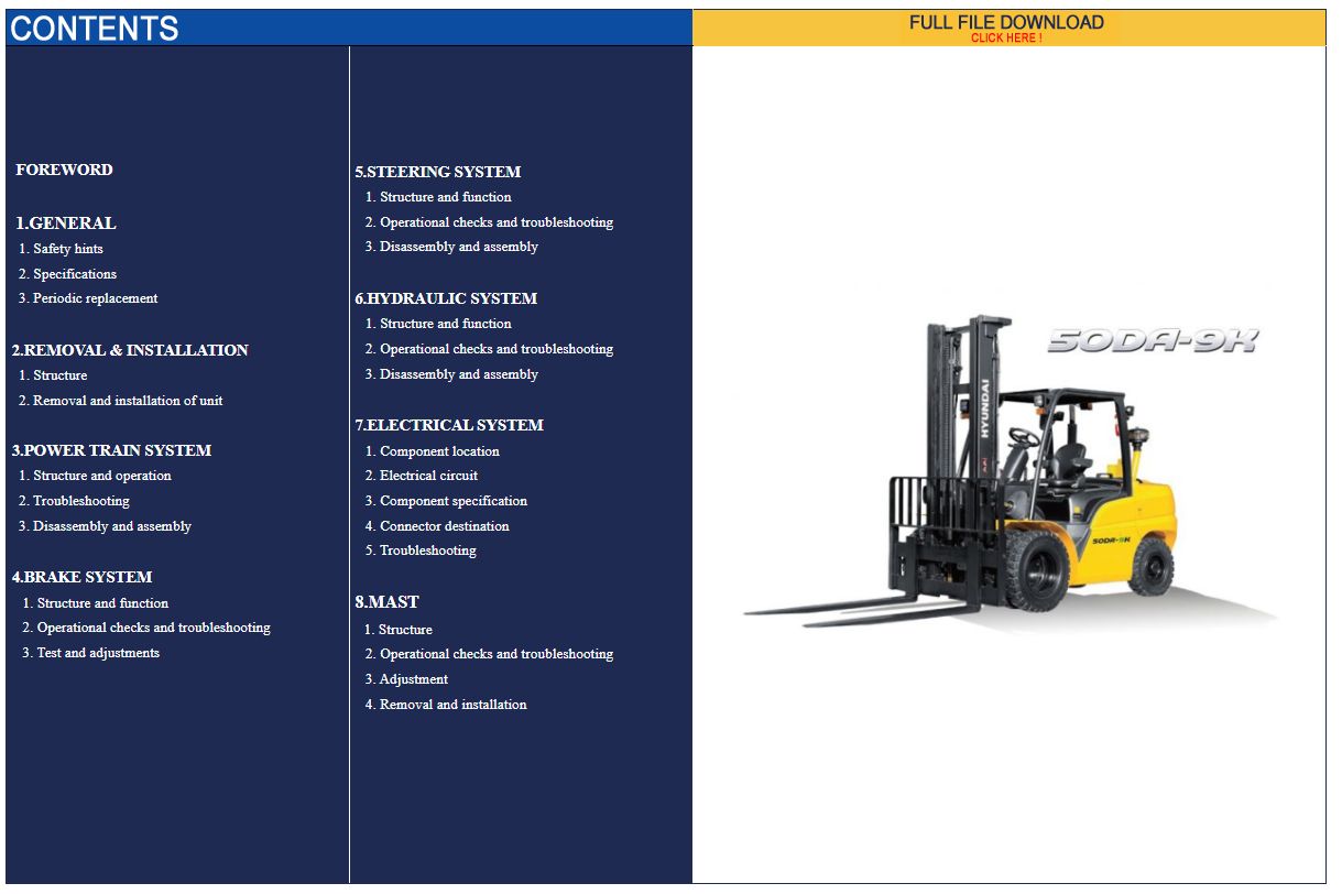 Hyundai Forklift Trucks PDF 07.2025 Service Manual (3)