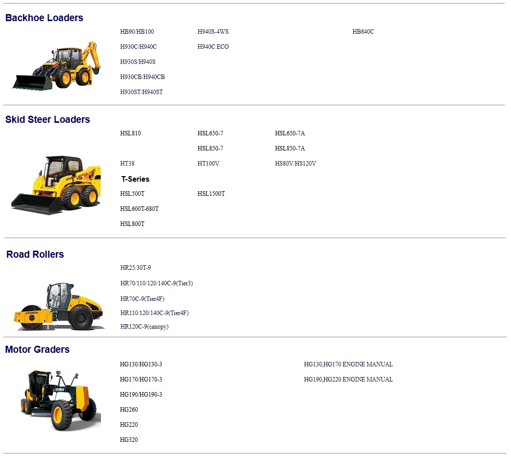 Hyundai Heavy Equipment PDF 12.2025 Service Manual (2)