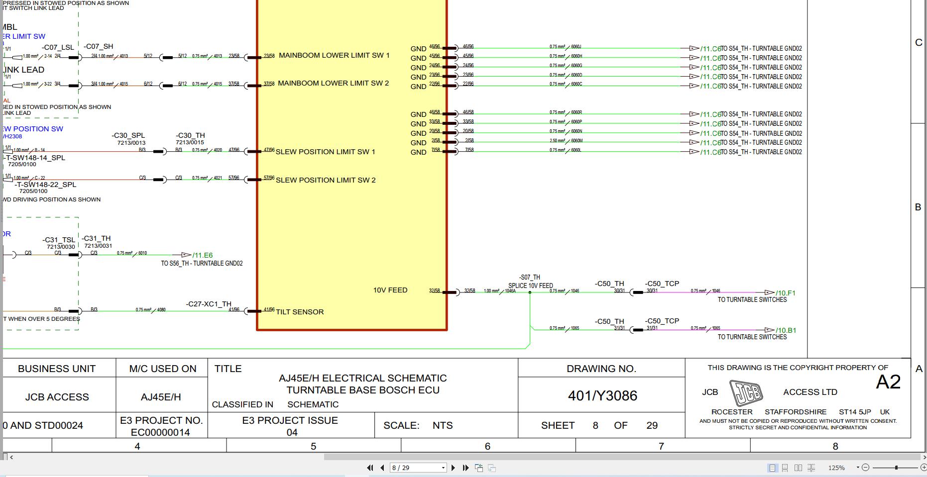 JCB Articulated Boom A45EH 2021 2025 Electrical and Hydraulic Diagram (2)