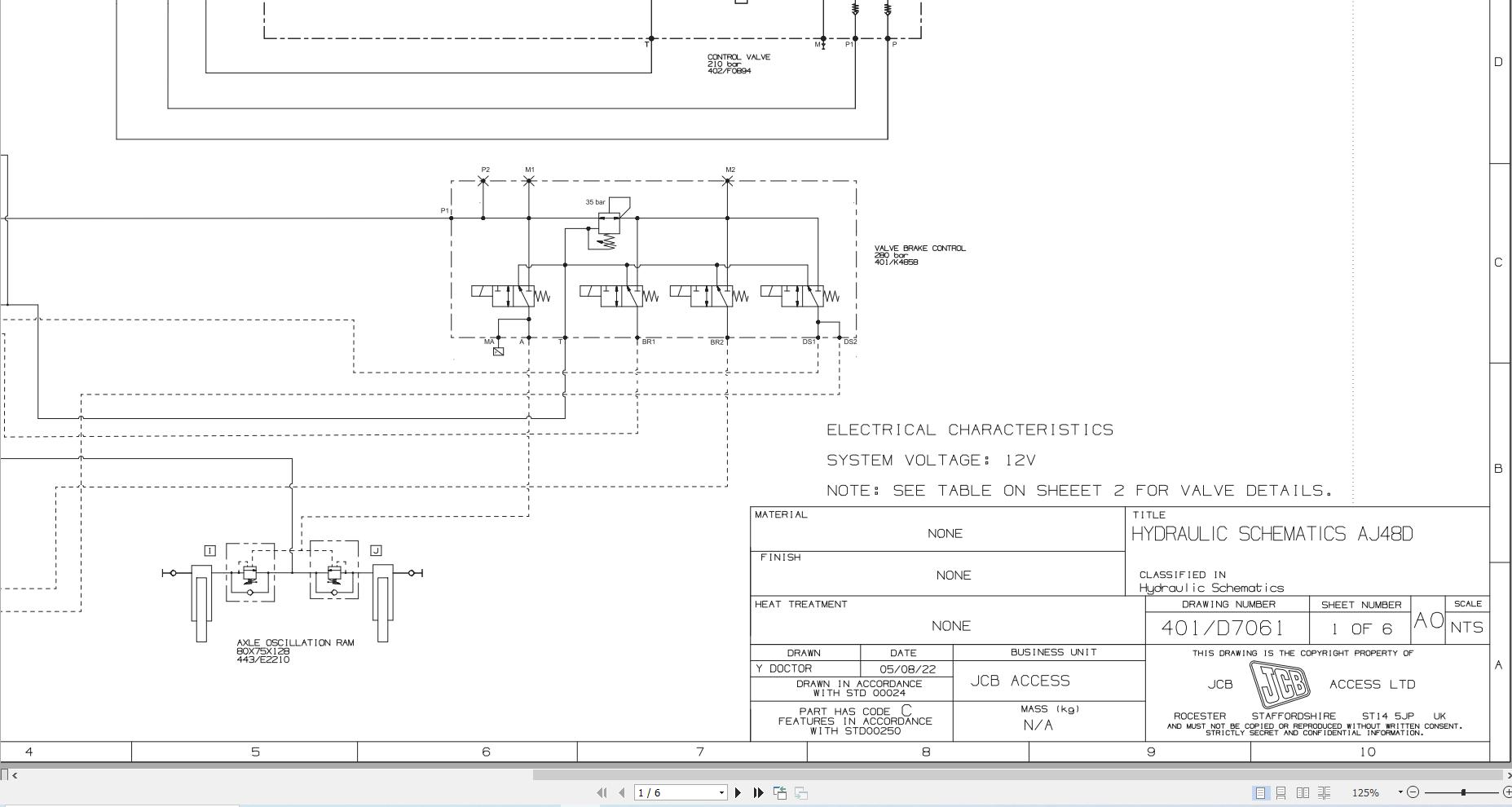 JCB Articulated Boom AJ48D T4F 2021 2025 Electrical and Hydraulic Diagram (3)