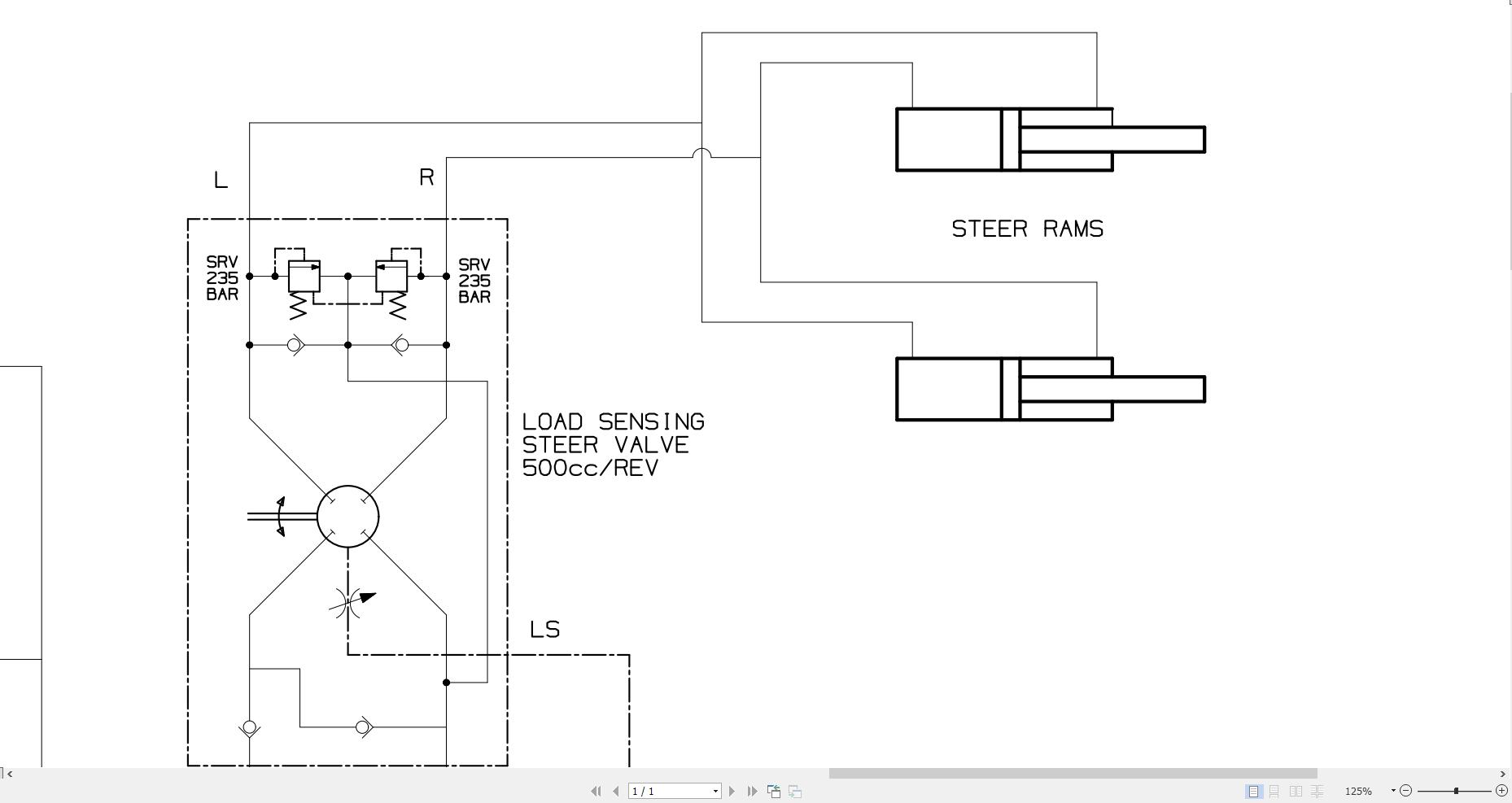 JCB Articulated Dump Truck 714 T2 2000 2010 Hydraulic Diagram (2)