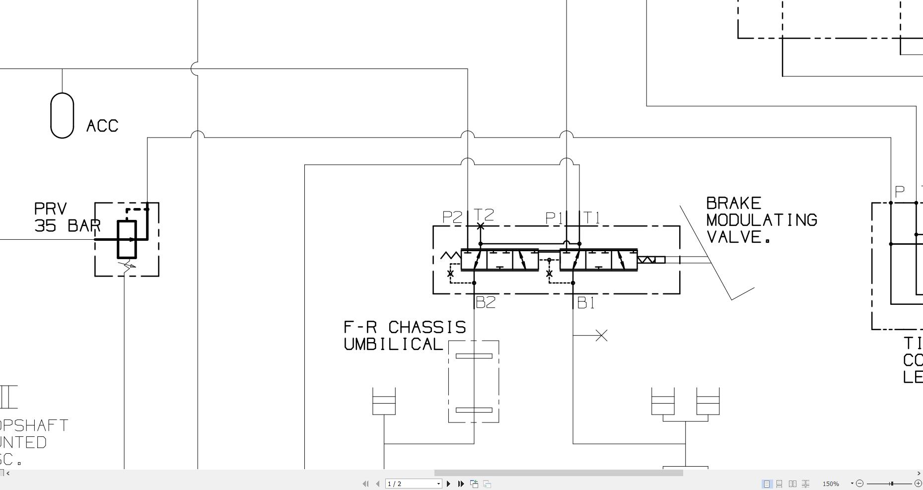 JCB Articulated Dump Truck 718 T2 2000 2009 Hydraulic Diagram (2)
