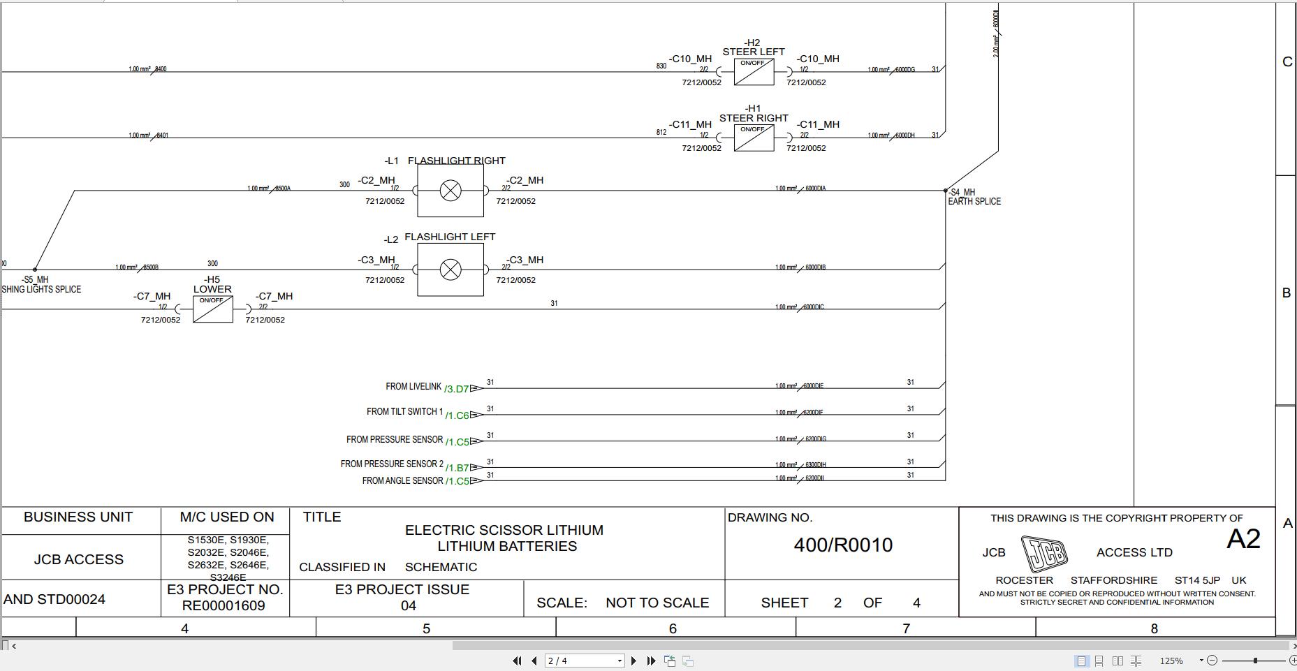 JCB Electric Scissor S1930E CSZ 2017 2020 Electrical and Hydraulic Diagram (1)
