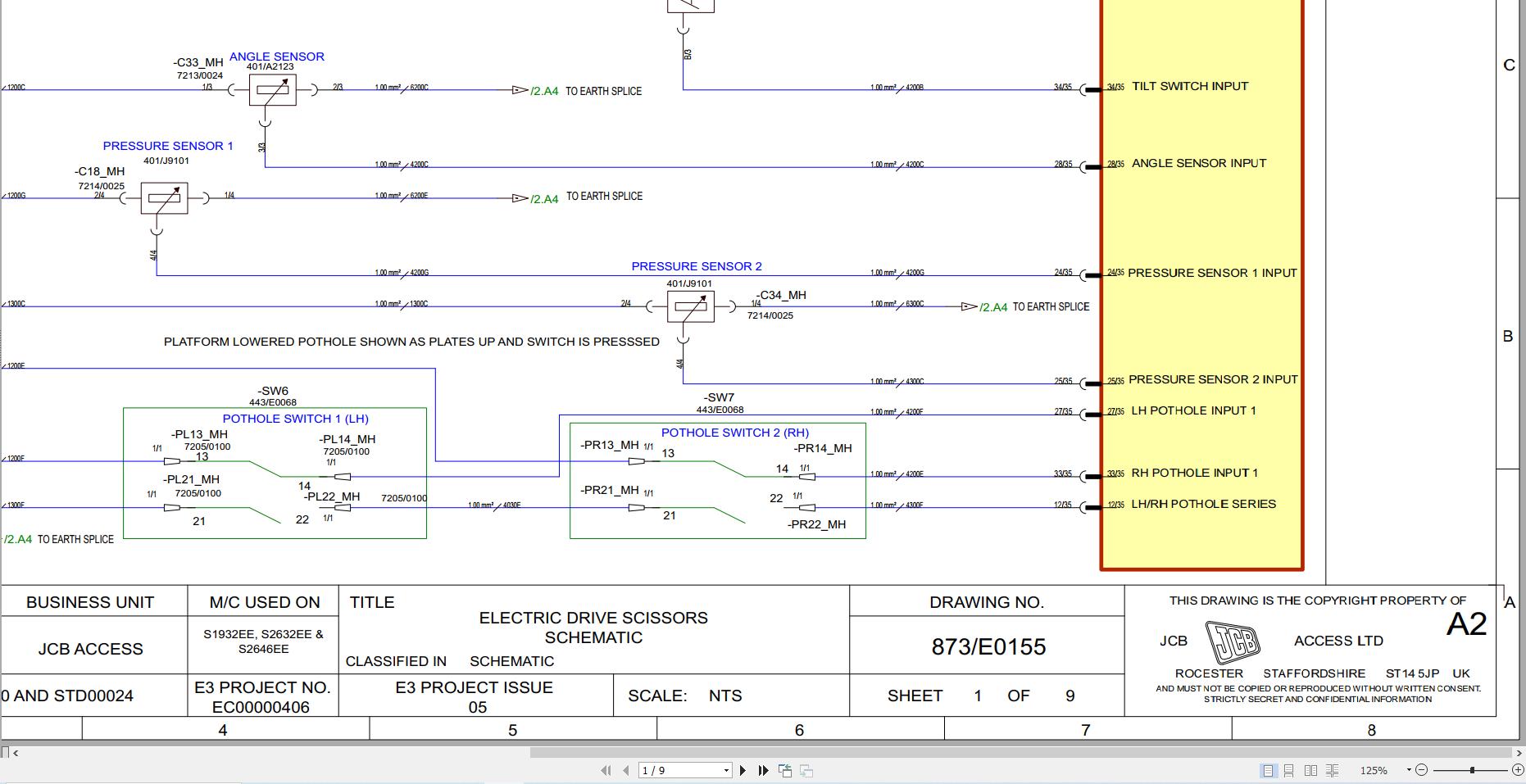 JCB Electric Scissor S1932E EDRV RAJ 2023 2025 Electrical and Hydraulic Diagram (1)