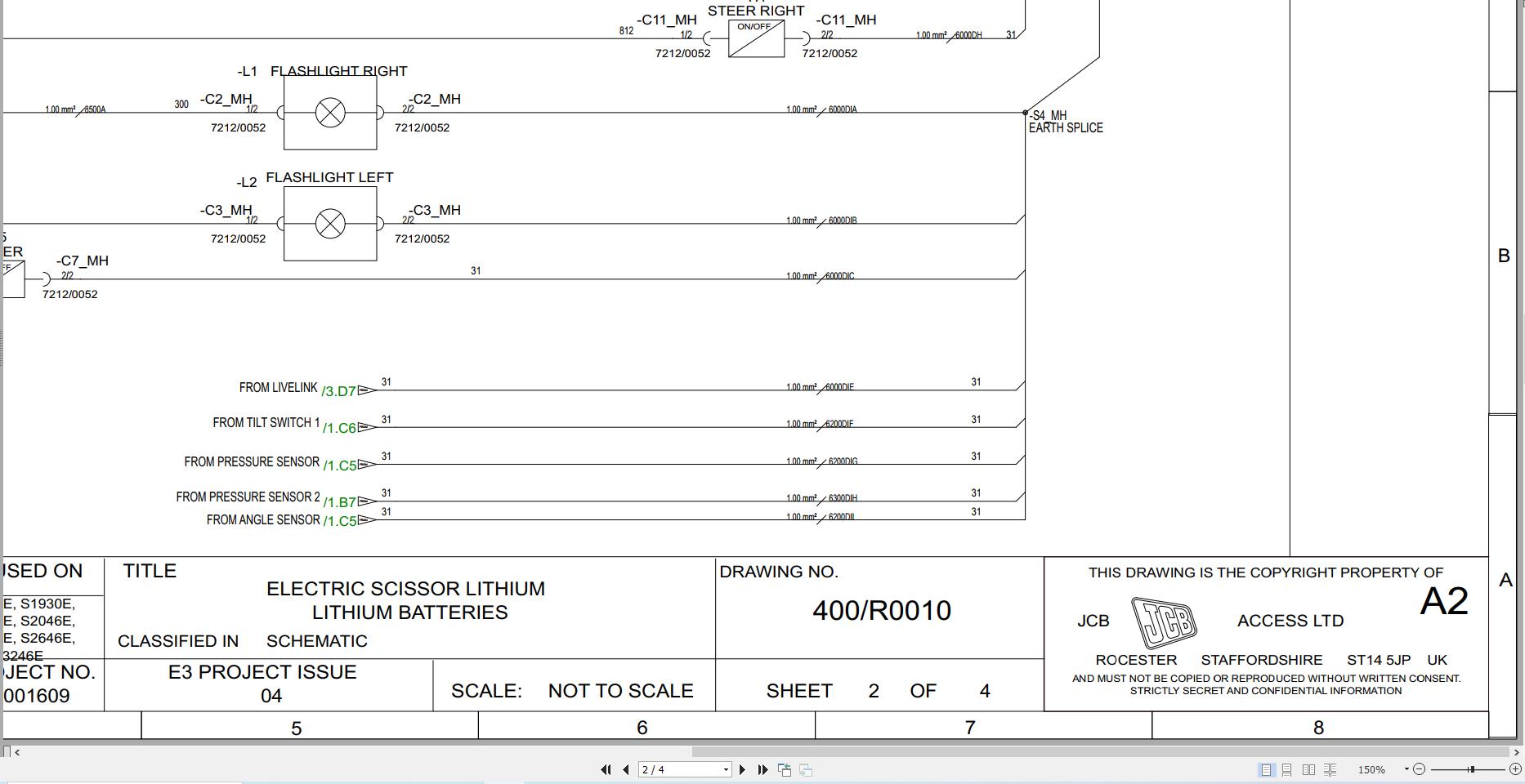 JCB Electric Scissor S2032E CSZ 2011 2021 Electrical and Hydraulic Diagram (1)