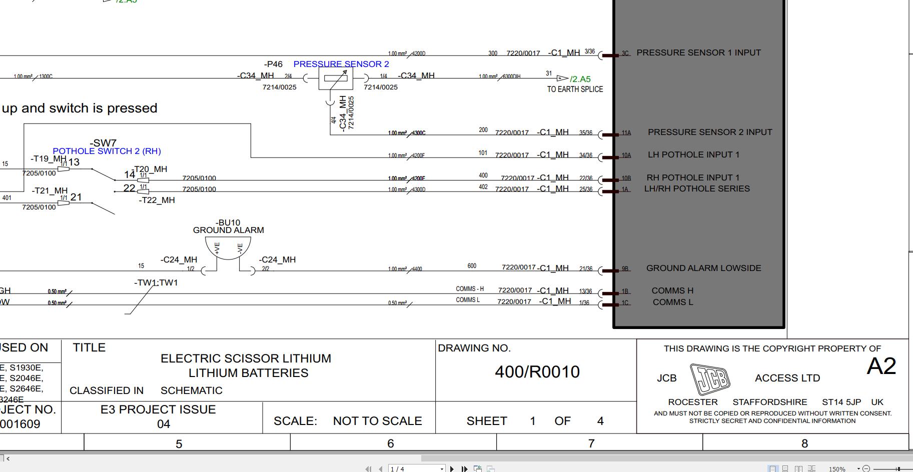 JCB Electric Scissor S2046E CSZ 2017 2021 Electrical and Hydraulic Diagram (1)
