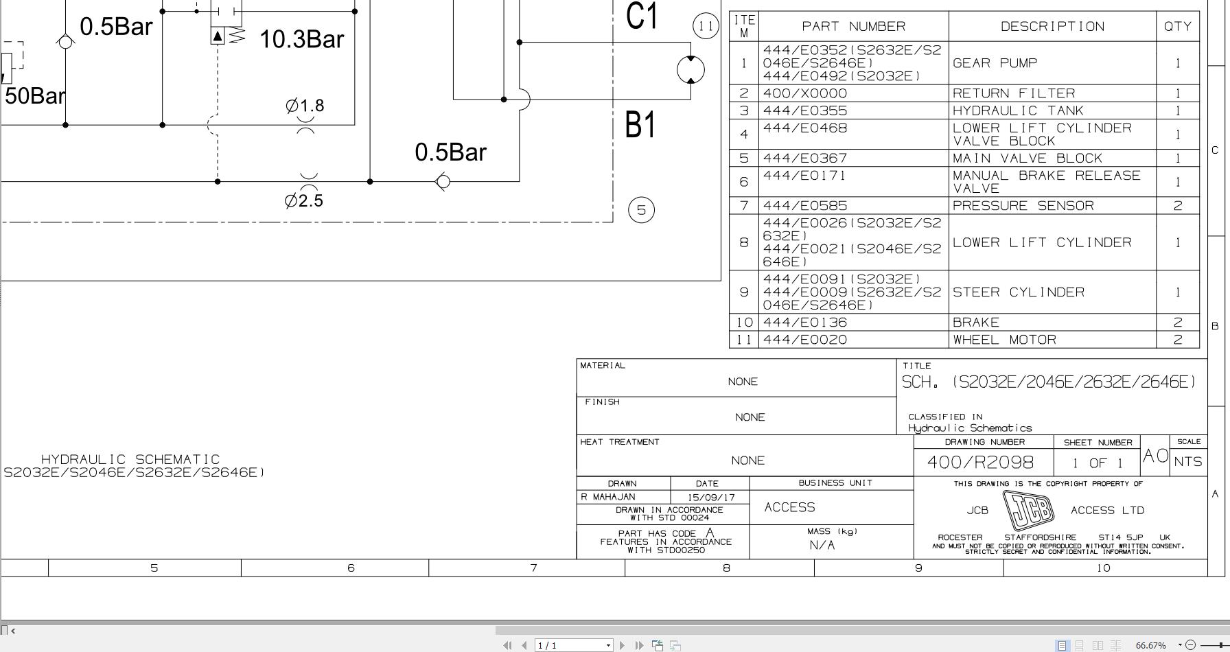 JCB Electric Scissor S2046E CSZ 2017 2021 Electrical and Hydraulic Diagram (2)