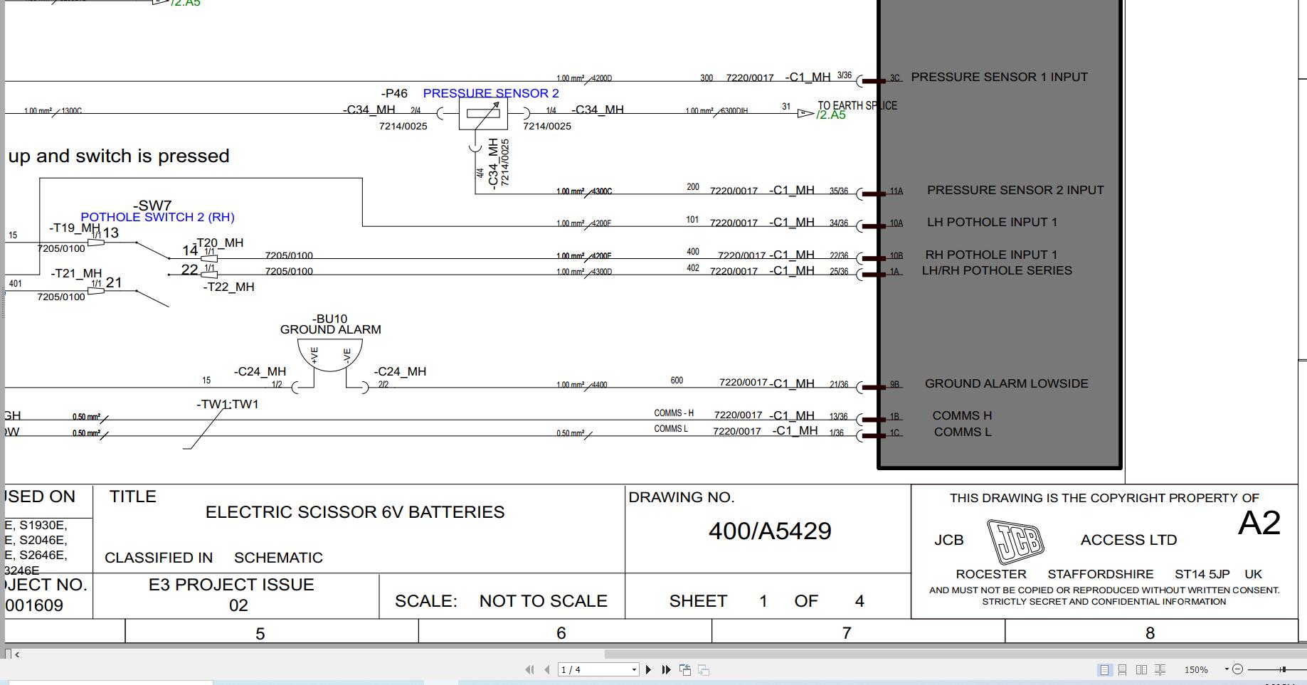 JCB Electric Scissor S2632E CSZ 2017 2021 Electrical and Hydraulic Diagram (1)