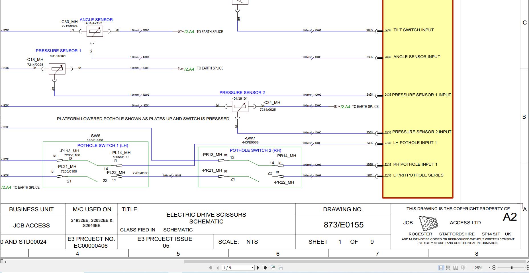 JCB Electric Scissor S2632E EDRV TZ RAJ 2023 2025 Electrical and Hydraulic Diagram (2)