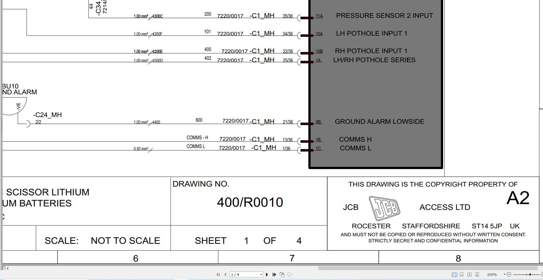 JCB Electric Scissor S2646E CSZ 2017 2021 Electrical and Hydraulic Diagram (1)