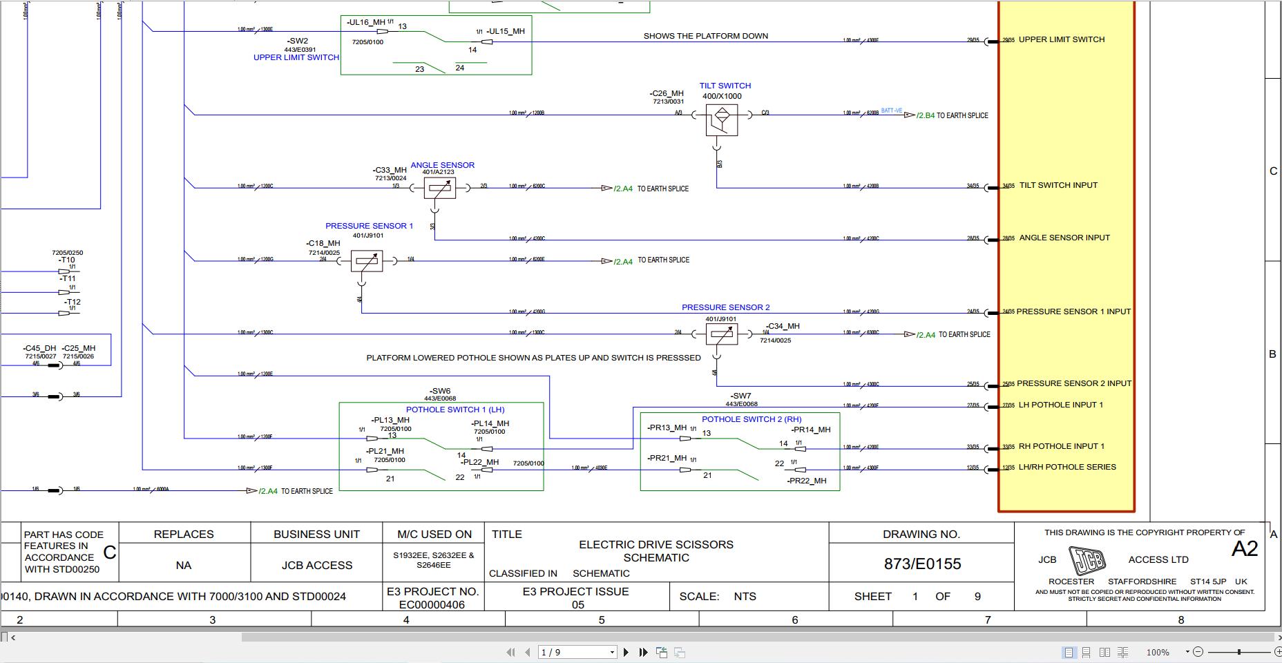 JCB Electric Scissor S2646E EDRV RAJ 2022 2025 Electrical and Hydraulic Diagram (1)